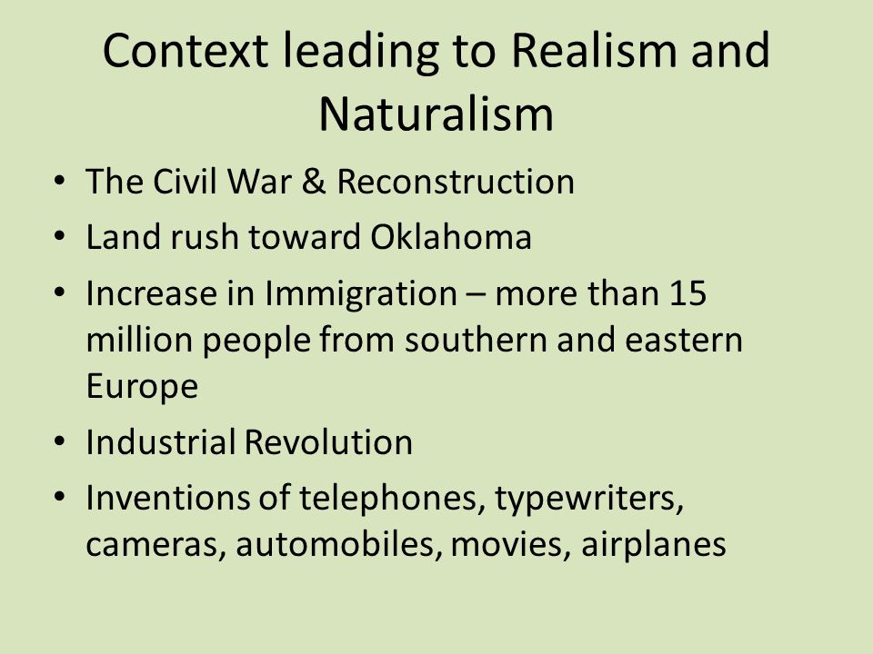 realism and naturalism authors
